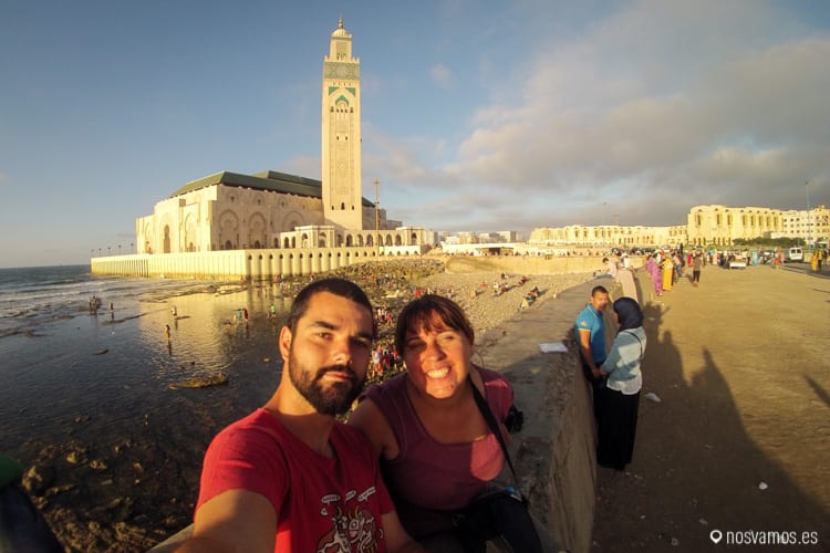 El atardecer en la Mezquita es precioso mezquita Hassan II — Casablanca, Marruecos