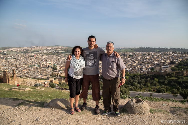 Con mis padres, Rosa y Roberto sobre la medina de Fez